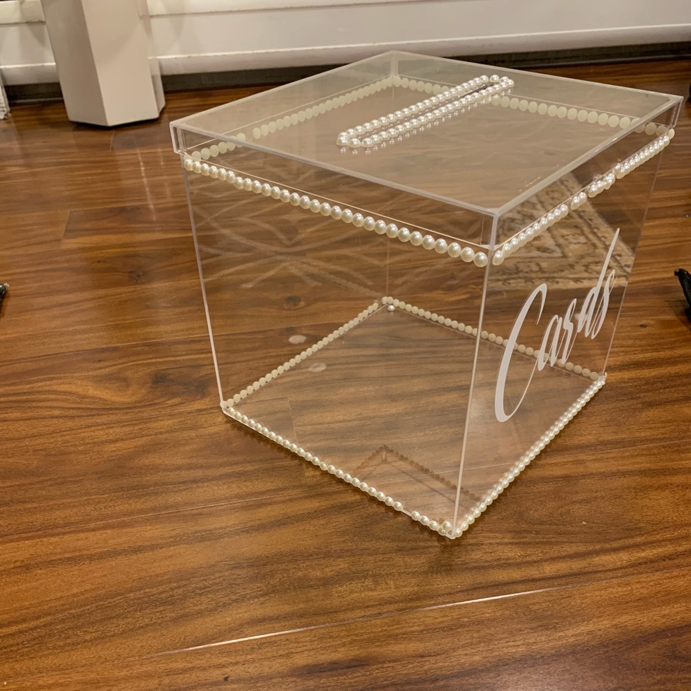 Acrylic wedding card/ envelope holder box